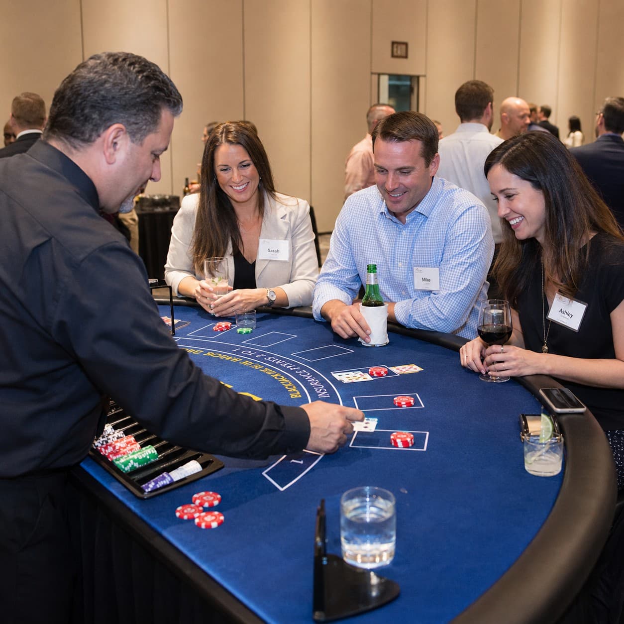 A Vanta corporate casino night in progress