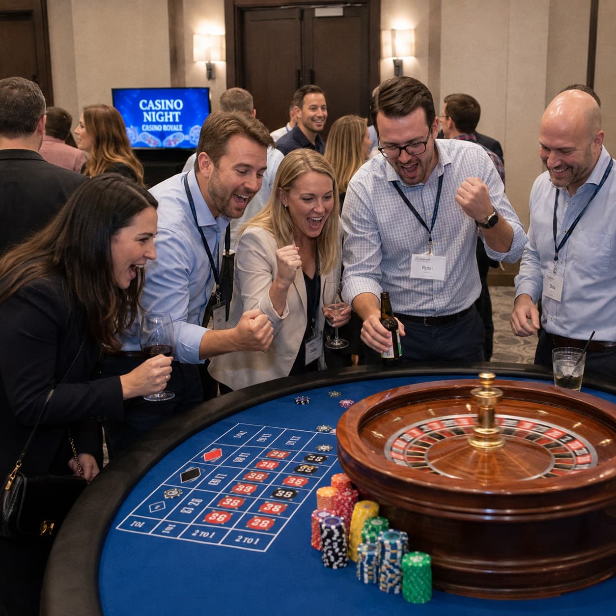 A Vanta corporate casino night in progress