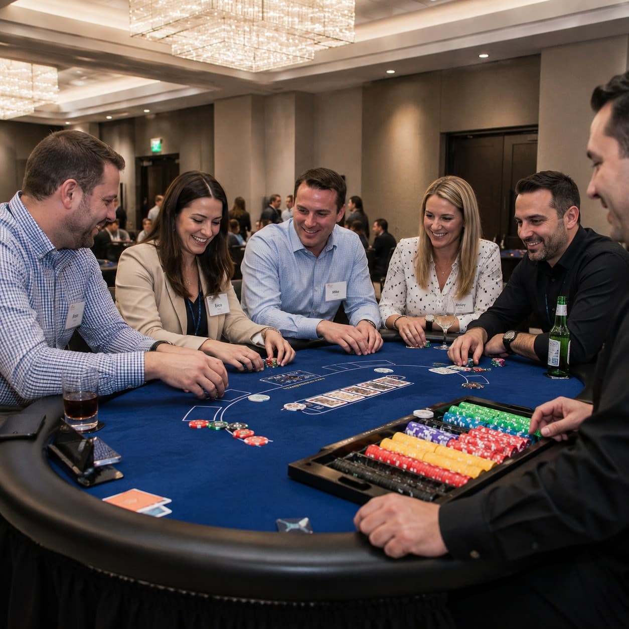 A Vanta corporate casino night in progress