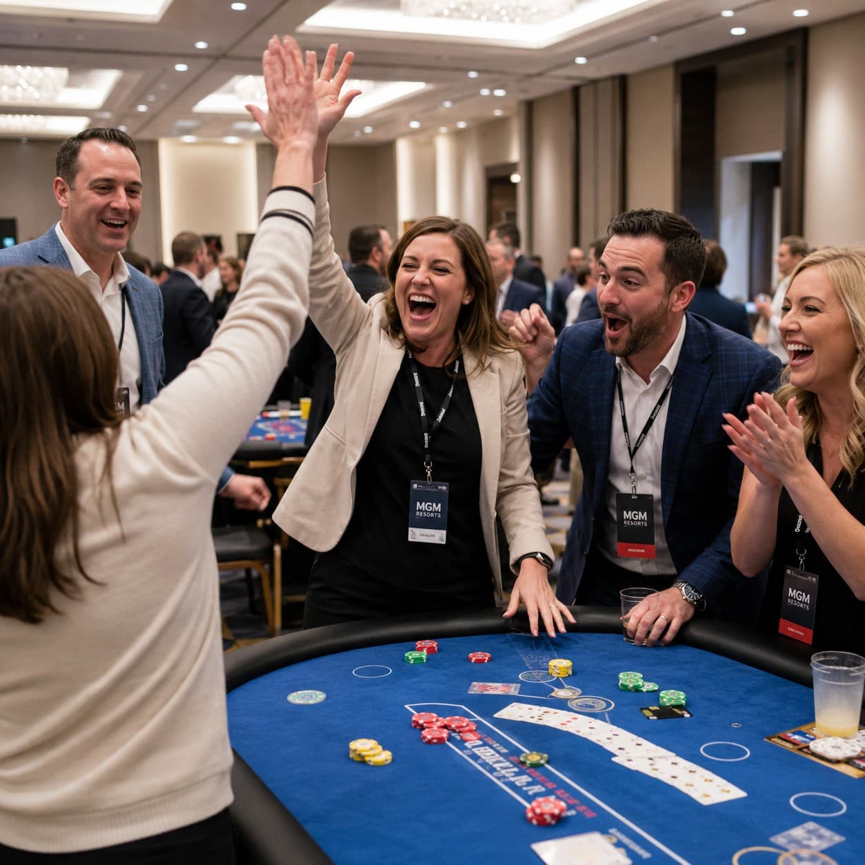 A Vanta corporate casino night in progress